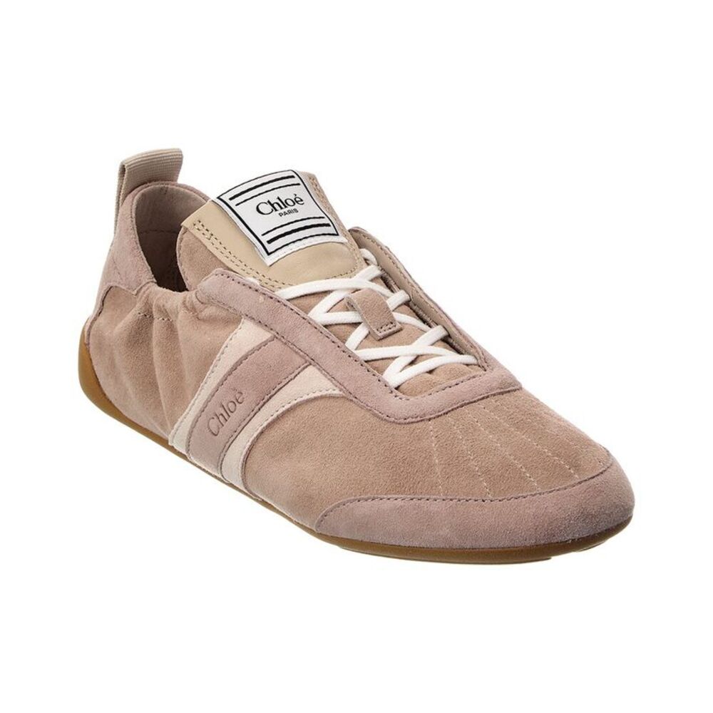 Chloé Kick Suede Sneaker, Beige
